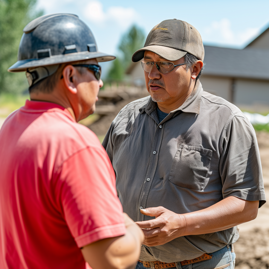 Excavation Contractor Meeting Clients In Virginia