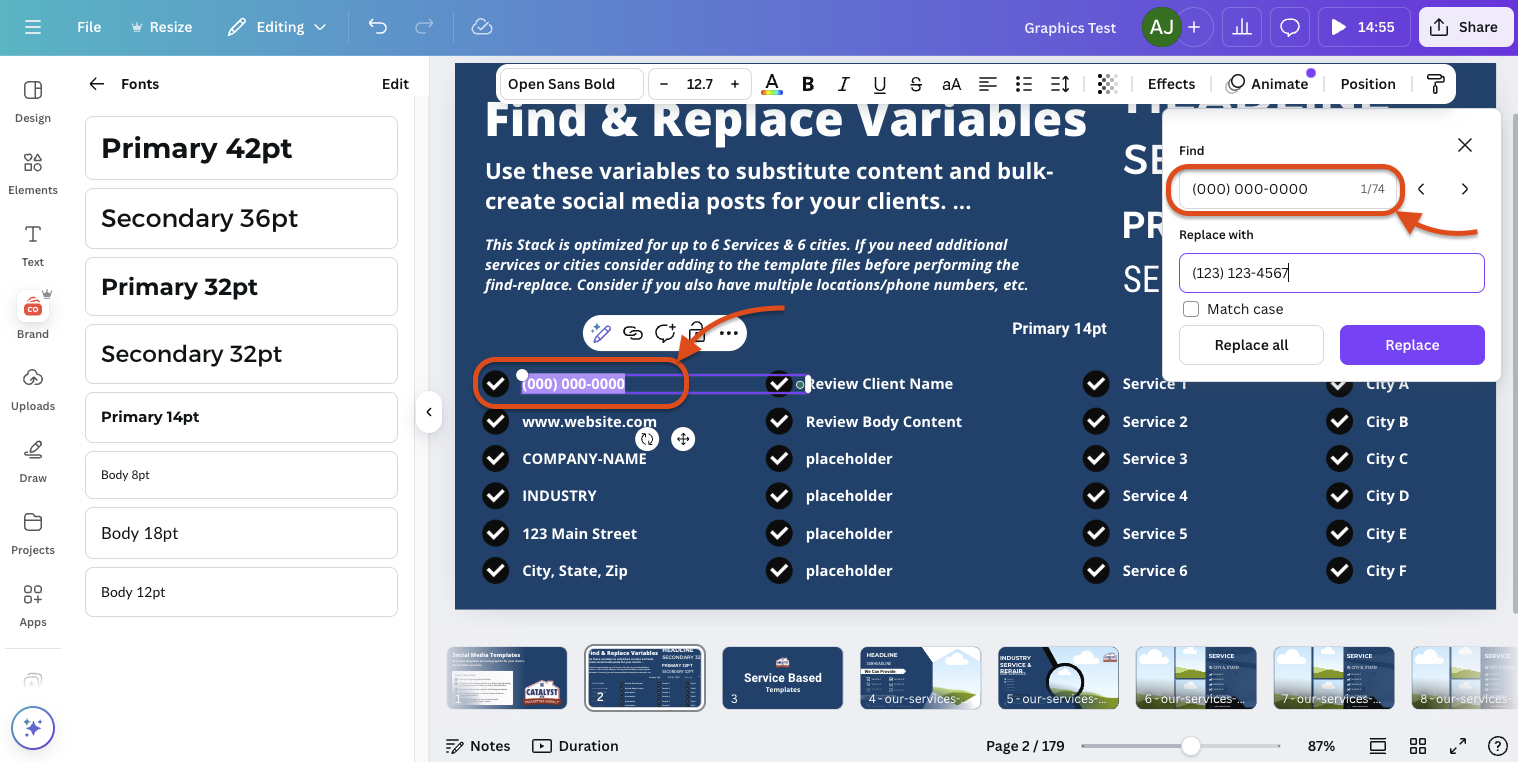 The Find And Replace Tool